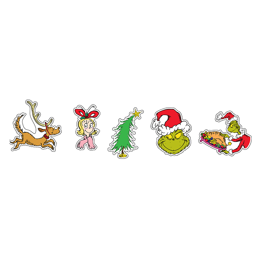 Crocs 10016184 The Grinch 5 Pack, Jibbitz