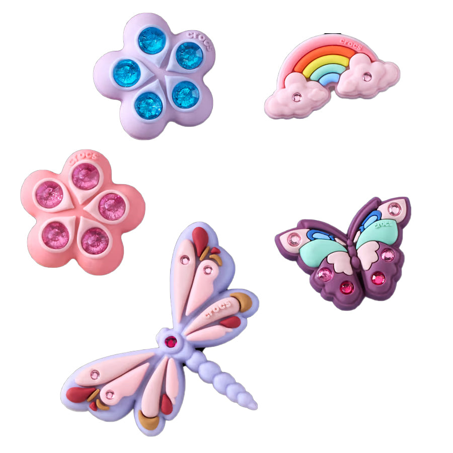 Crocs 10017919 Magical Garden Bug 5 Pack, Jibbitz